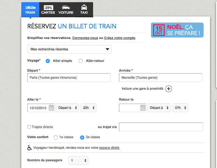 réservation voyages sncf