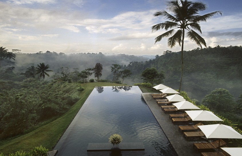 Pool of Alila Hotel Ubud, formerly The Chedi, Ubud, Bali, Indonesia, Southeast Asia, Asia